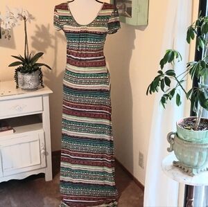 Quintsoul Striped Maxi . Native Inspired. Soft Knit